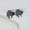 Cute Halloween Ghost Stud Earrings for Women – Stainless Steel Cartoon Minimalist Earrings (Black/Silver/Gold/Rose Gold)