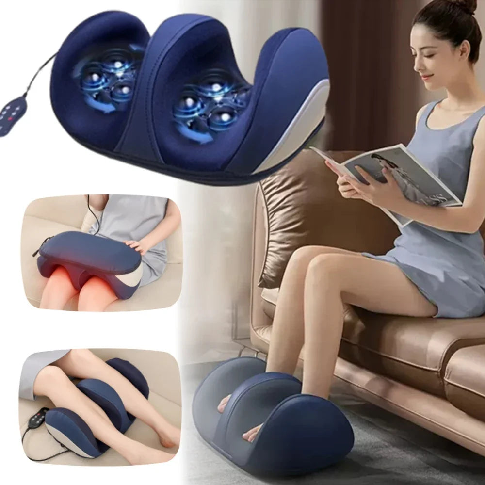 Extra-Large Electric Foot & Calf Massager - Deep Tissue Shiatsu with Heat and Rolling Kneading