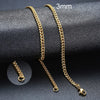 Stainless Steel Cuban Link Chain Necklace — Curb Choker in Gold, Silver & Black, Chunky Unisex