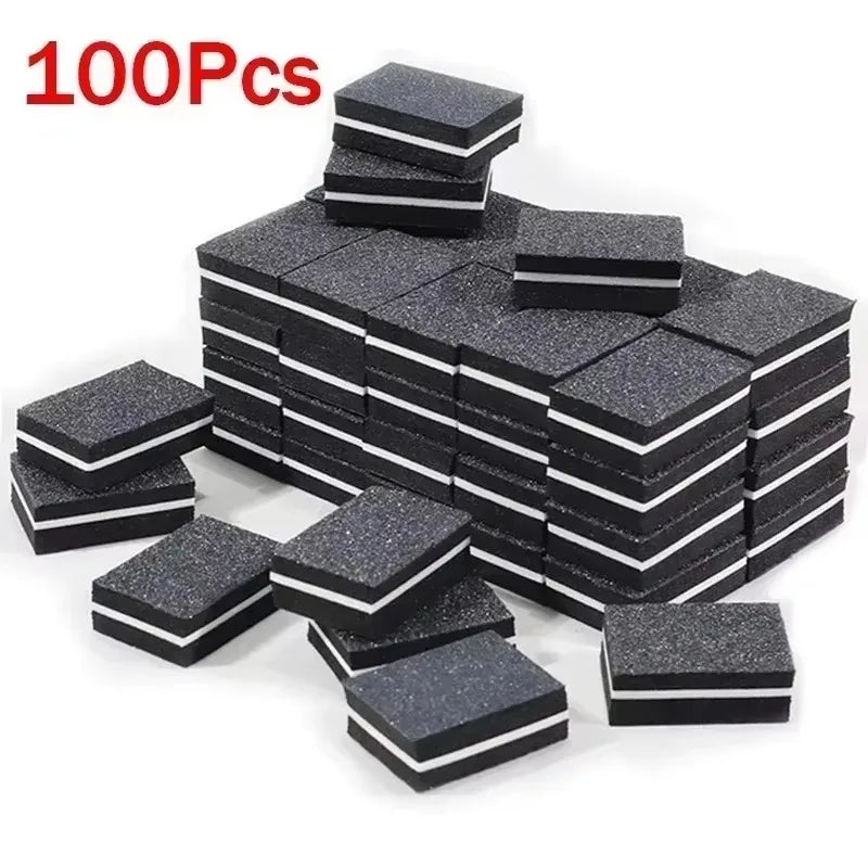 Mini Nail Buffing & Sanding Blocks - 10-100 Pc Pack Nail Buffer Files for Manicure, Pedicure & Nail Art