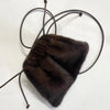 Luxury Women's Mink Fur Bucket Bag with Leather Strap — Casual High-End Shoulder Tote