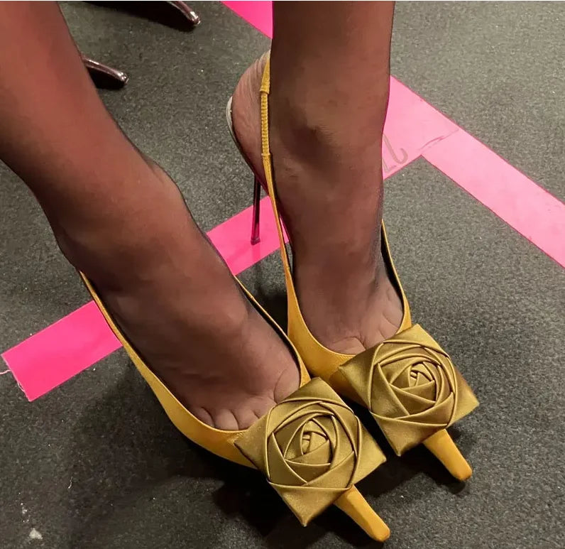 Women's Slim-Fit Pointed High Heel Sandals – 10 cm (4 in) Stiletto Party & Wedding Heels