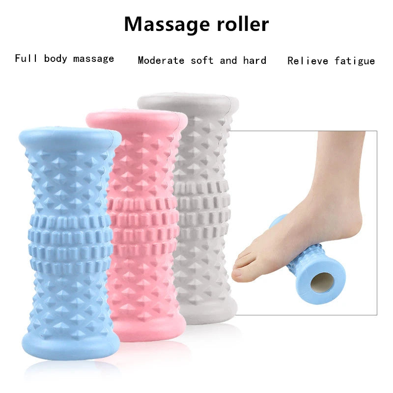 Foot Massage Roller — 1 or 2-Pack Yoga & Pilates Massage Ball Roller for Plantar Fasciitis, Calf, Leg & Back Muscle Relief (6.3 x 2.8 in / 16 x 7 cm)