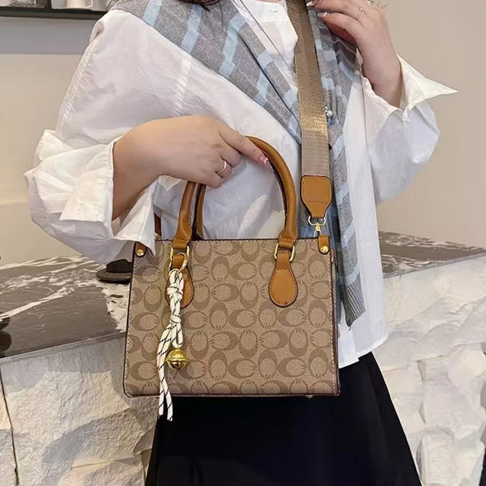 Women's Retro Floral PU Leather Handheld Tote Bag – Large Capacity Casual Tote