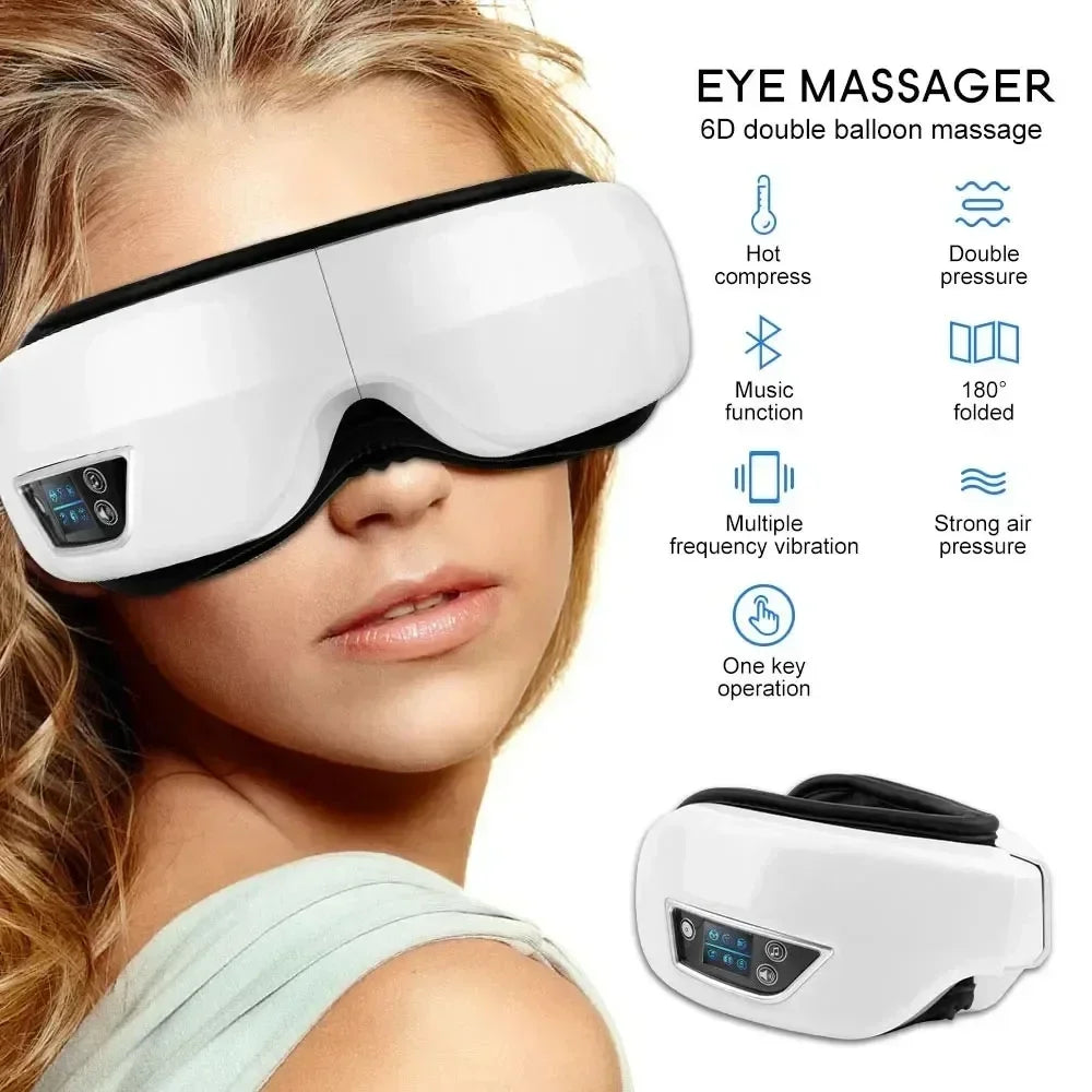 Smart Eye Massager – Airbag Compress & Vibration Eye Care with Bluetooth Music Sleep Mask
