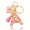 A-Z Letter Keychain – DIY Metal Initial Pendant Key Ring for Women & Men, Car & Party Gift