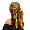 Square Satin Foulard Scarf 90 x 90 cm (35 x 35 in) Neckerchief Bandana Hijab for Women