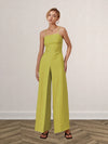 Plus Size Women's Sleeveless Wide Leg High Waist Jumpsuit Casual Solid (XL-3XL)