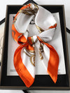 Satin Square Scarf 70cm (27.6 in) Silk-Look Polyester Neck & Hair Tie Bandana for Women Floral Headscarf Hijab