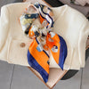 Luxury Horse Print Silk-Feel Square Scarf 70 x 70 cm (27.6 x 27.6 in) – Women's Neck, Hair, Foulard, Bandana