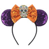 Disney Lilo & Stitch Mickey Mouse Ears Headband, Sequined 5-inch (12.7 cm) Bow Hairband for Women, Girls & Kids