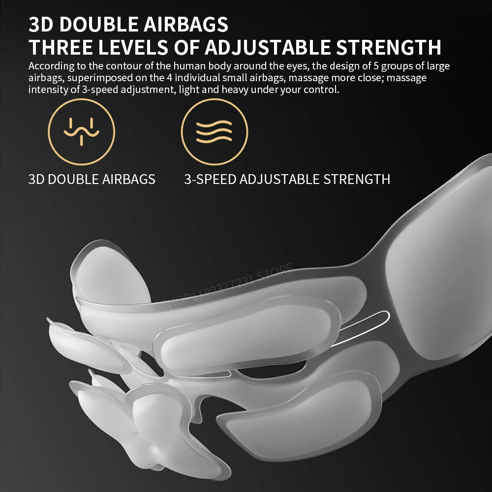 Xiaomi MiJia Smart Eye Massager - Foldable 7-Zone Airbag Massage Mask with NFC, Heat Compress & Mi Home App Control