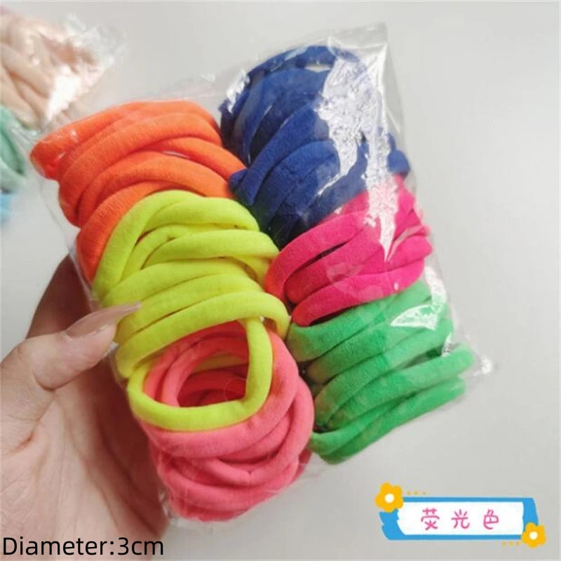 50-Pack No-Damage Elastic Hair Ties for Women & Girls – Seamless Ponytail Holders (Assorted Colors, Includes Black)