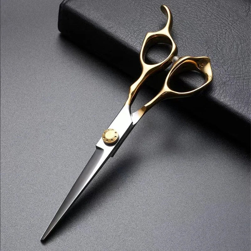 6.0-Inch (15 cm) Stainless Steel Hairdressing Scissors – Adjustable Thinning & Cutting Shears, Pro Salon Barber Styling Tool