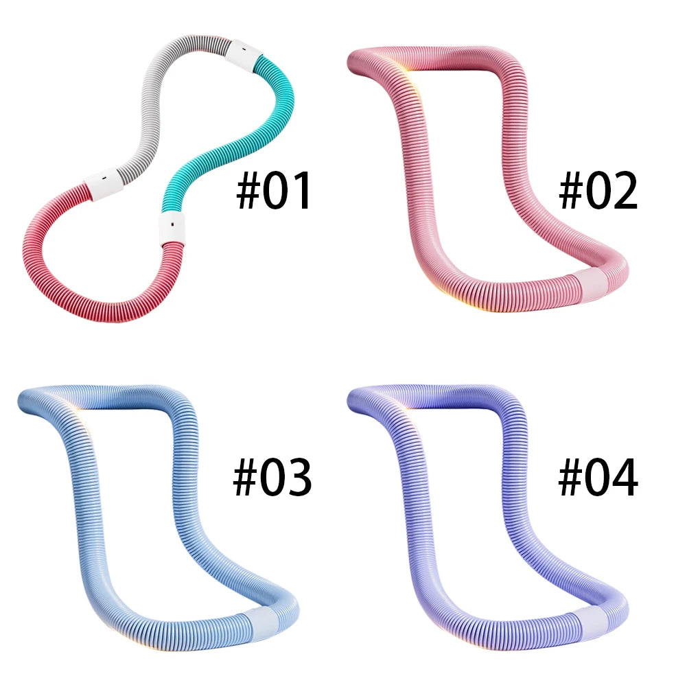 Weighted Foldable Fitness Hoop Quiet Waist & Belly Toning Circle 160 cm (63 in) Portable