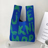 Handmade Knitted Knot Wrist Bag - Striped Mini Tote for Women, Large-Capacity Phone Bucket, Autumn Winter Casual