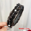 Boho Twist Braided Stretch Headband for Women — Synthetic Braided Hairband (Natural Black, Dark Brown, Light Brown)