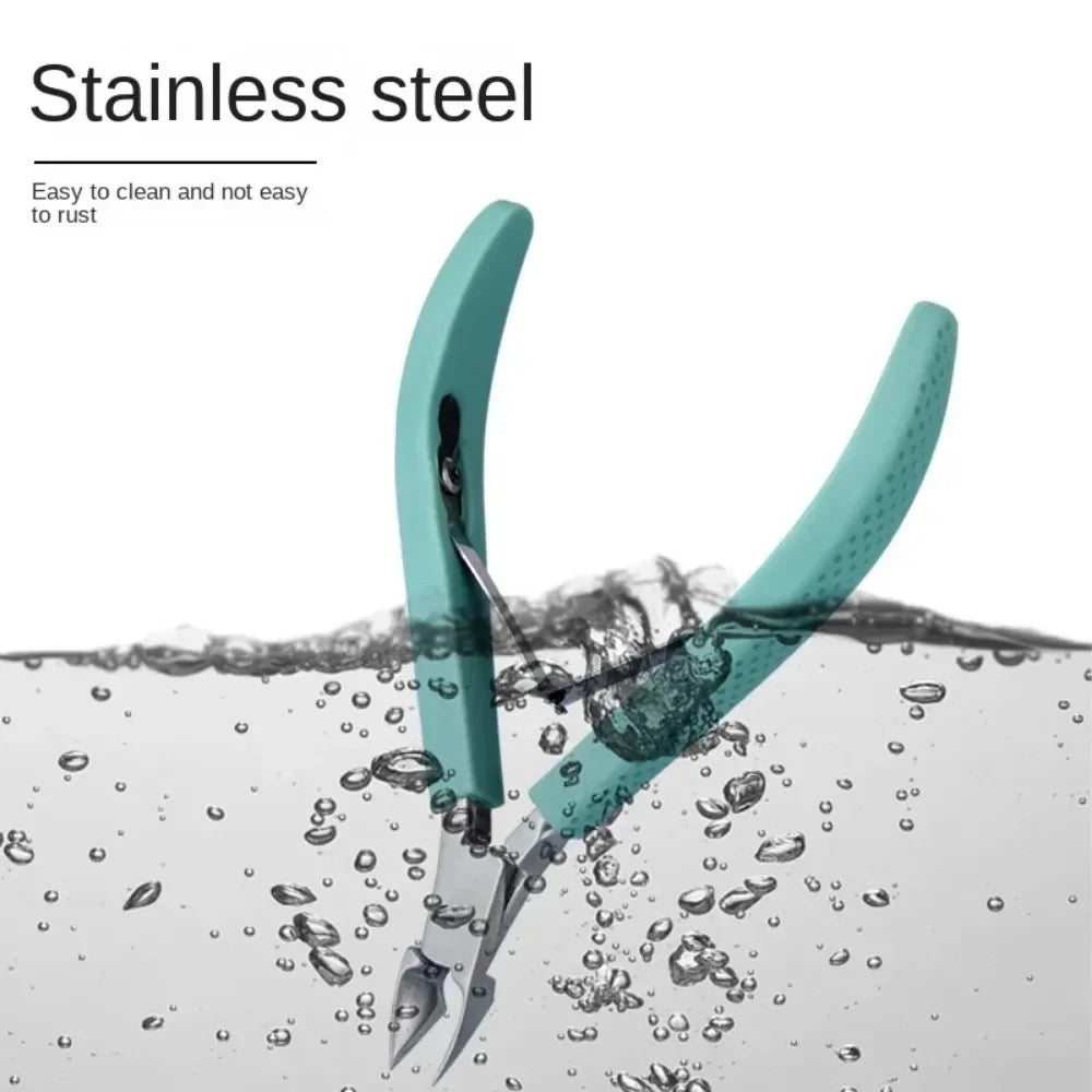 Stainless Steel Cuticle Nippers - Precision Nail Manicure Scissors & Trimmer for Dead Skin Removal, Pedicure Tool