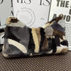 Real Mink Fur Shoulder Bag Luxury Women's Fur Crossbody Handbag