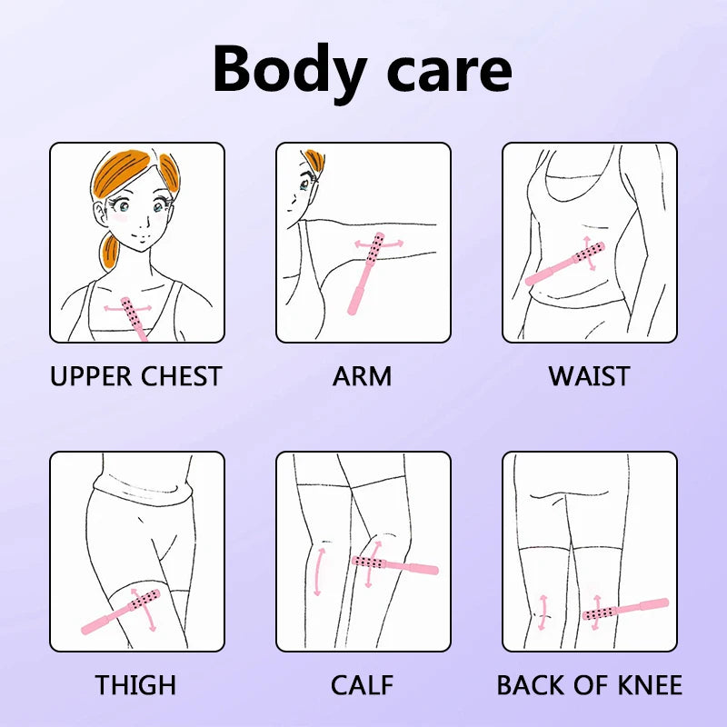 24 Germanium Face Massage Stick – Acupoint Roller Facial Massager & Gua Sha Tool for Women