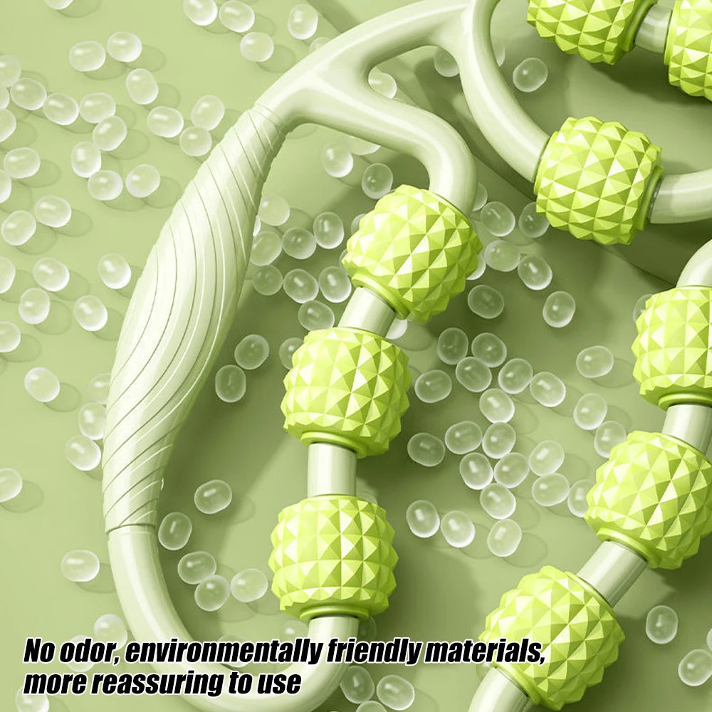 12-Wheel Manual Leg & Body Massage Roller – Full-Coverage Thigh, Calf & Arm Muscle Relief