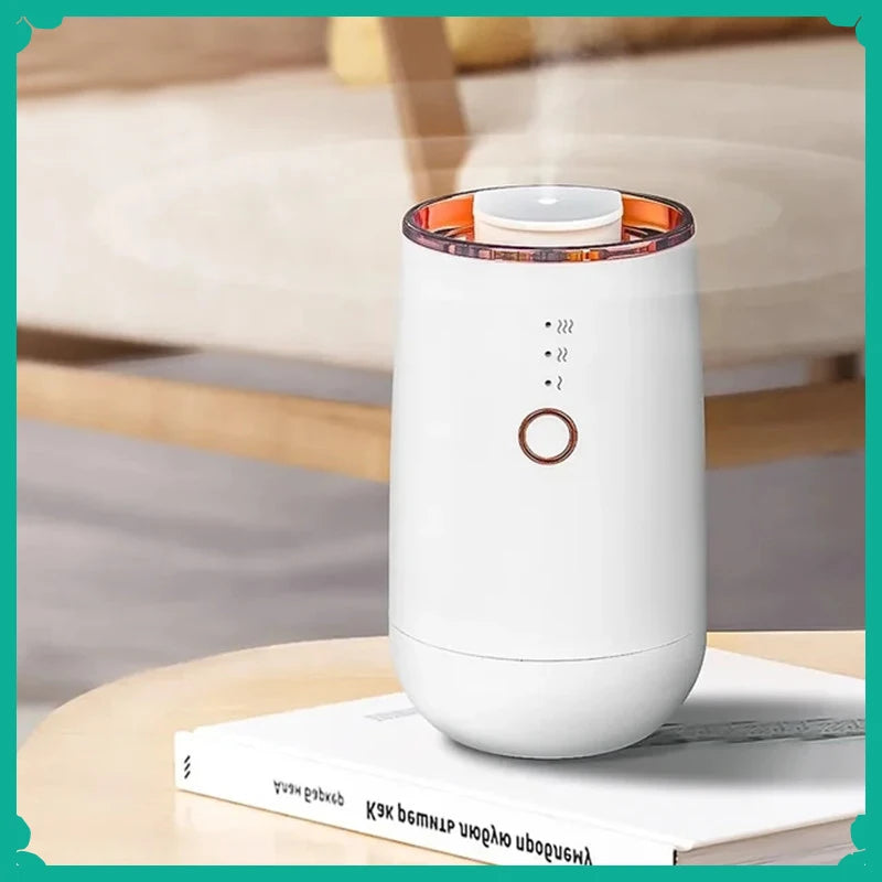 Car Aroma Diffuser USB Rechargeable Essential Oil Air Freshener with Start-Off Function and 9-Color LED Lights