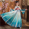 Girls Hanfu Dress Summer Tang Style Kids Cosplay Party Costume Long Princess Outfit