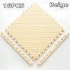 EVA Interlocking Floor Tile 30×30×1 cm (11.8×11.8×0.4 in) Leaf Texture Non-Slip Shock-Absorbing Gym, Yoga & Baby Play Mat