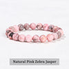 Natural Stone Beaded Bracelet 6/8/10mm — Obsidian Fluorite Quartz Jasper Stretch Yoga Bracelet for Women & Men