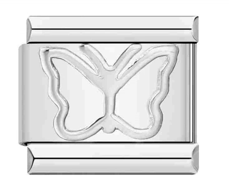 Unisex 9mm Italian Modular Charm Bracelet 18-Piece Stainless Steel Set Starry Plant Cubic Zirconia Charms