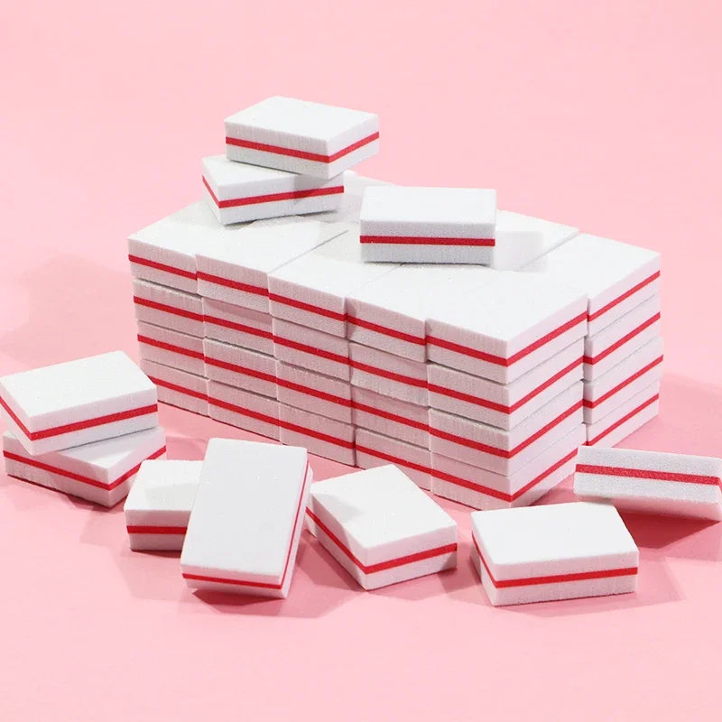 Mini Nail Buffing & Sanding Blocks - 10-100 Pc Pack Nail Buffer Files for Manicure, Pedicure & Nail Art