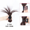 H&STAR Short Straight Clip-In Ponytail Hairpiece for Women – Invisible Top Hair Claw, Heat-Resistant Synthetic, 60g, 4 Colors