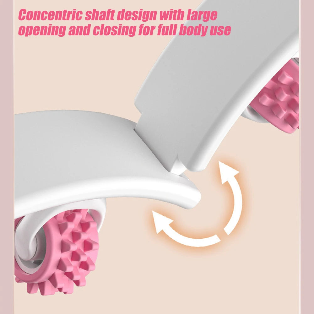 12-Wheel Manual Leg & Body Massage Roller – Full-Coverage Thigh, Calf & Arm Muscle Relief