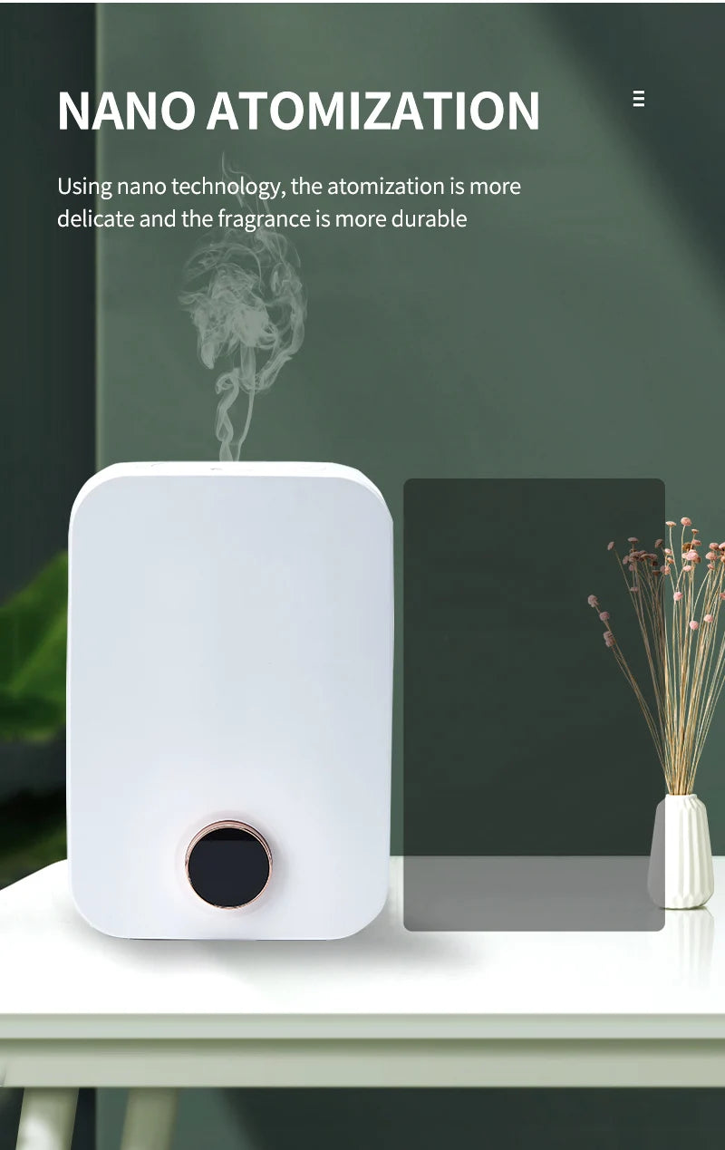 Smart Wall-Mounted Waterless Aroma Diffuser 150 mL (5.1 fl oz) — Scent Machine for Home & Hotel