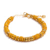 Colorful Natural Stone Beaded Bracelet - Handmade Stainless Steel Chain Bangle, Waterproof Boho Y2K Gift for Women