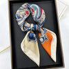 Silk-Feel Square Scarf 70 x 70 cm (27.6 x 27.6 in) Floral Satin Neckerchief – Women's Hair Band, Bandana & Wrap