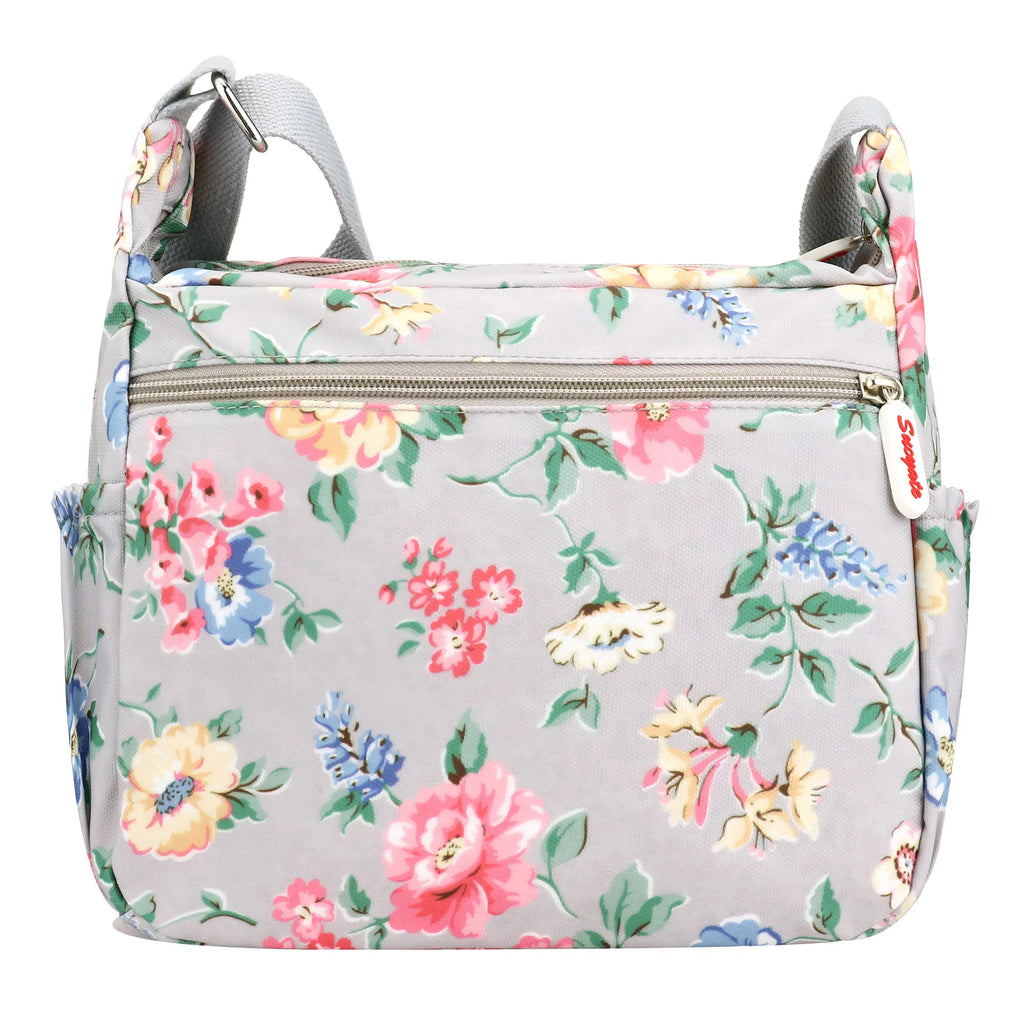 Floral Waterproof Multi-Pocket Crossbody Bag for Women – Casual Shoulder Messenger