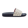 Women's Letter Print Beach Slippers, Flat PVC Casual Slides
