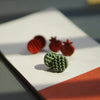 Handmade Polymer Clay Floral Wreath Earrings Set – Multicolor Christmas Holiday Studs