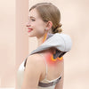 Electric Neck & Shoulder Massager with Hot Compress – Cervical Trapezius Kneading Therapy, 4-Finger Massage Head, USB Rechargeable