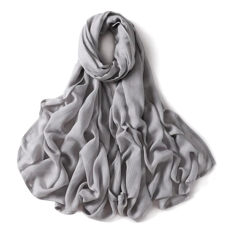 Oversized Cotton Rayon Hijab Scarf 180 x 95 cm (71 x 37 in) Solid Shawl Wrap Islamic Turban Headscarf