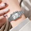 MOONBIFFY Women’s Square Stainless Steel Quartz Watch – Minimalist Fashion Business