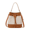Straw Drawstring Bucket Crossbody Bag – Large Capacity Beach Messenger Shoulder Bag