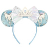 Sequin Snowflake Mouse Ear Headband with 5\" (12.7 cm) Bow – Kids & Adults Festival Party Cosplay Hairband