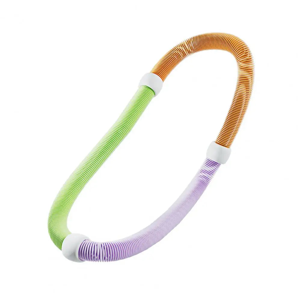 Foldable PVC Weighted Hula Hoop – Removable Spring Fitness Hoop, 3 Sizes S/M/L (1–1.5 kg | 2.2–3.3 lb) Portable Waist Trainer for Home Workout