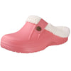 Fur-Lined Clog Slippers for Women – Waterproof EVA Padded House & Garden Shoes, Plush Winter Slides