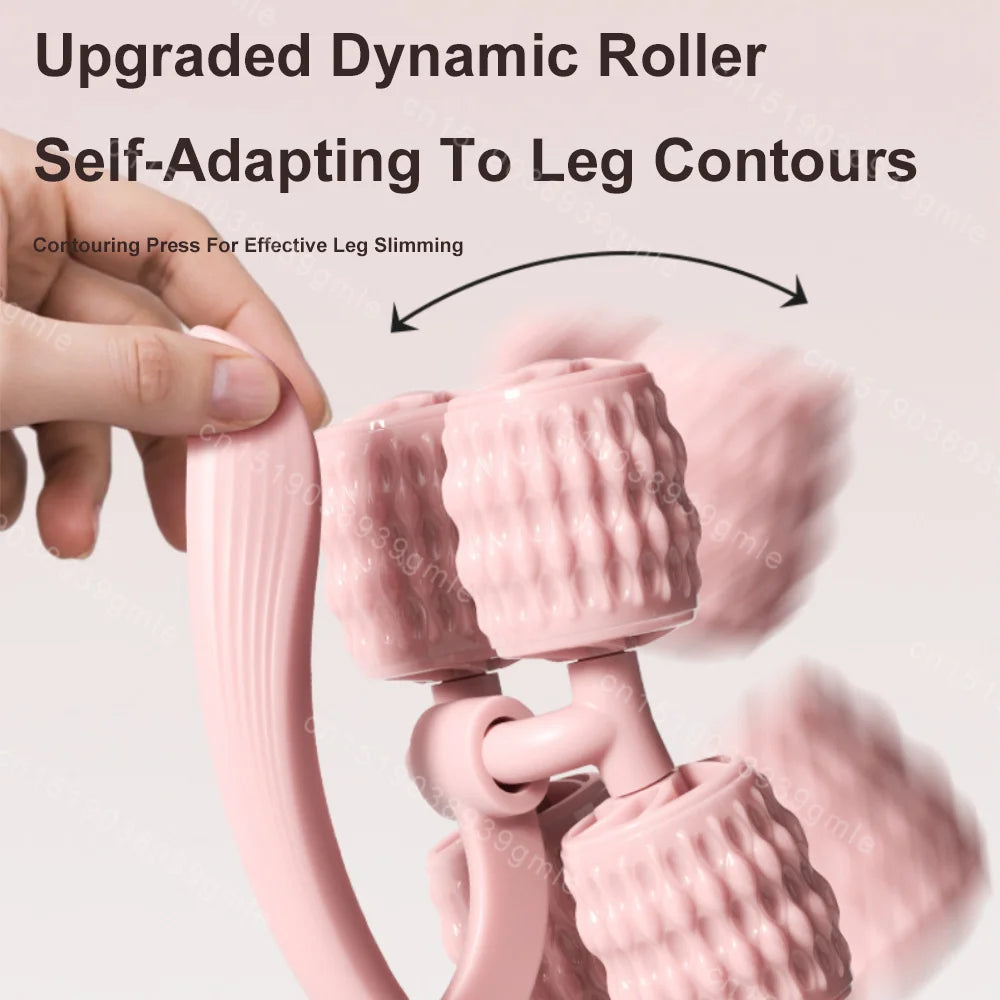 8-Wheel Full-Coverage Leg & Thigh Massage Roller — Anti-Cellulite Calf, Arm & Waist Muscle Massager