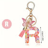 A-Z Letter Keychain – DIY Metal Initial Pendant Key Ring for Women & Men, Car & Party Gift