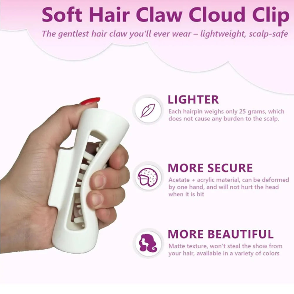 Silicone Non-Slip Soft Claw Hair Clip - Flexible Elegant Hair Claw for Women