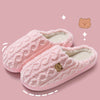 Women's Winter Fur Slippers Indoor Fluffy Bear Plush House Slides Warm Flat Fuzzy Slippers
